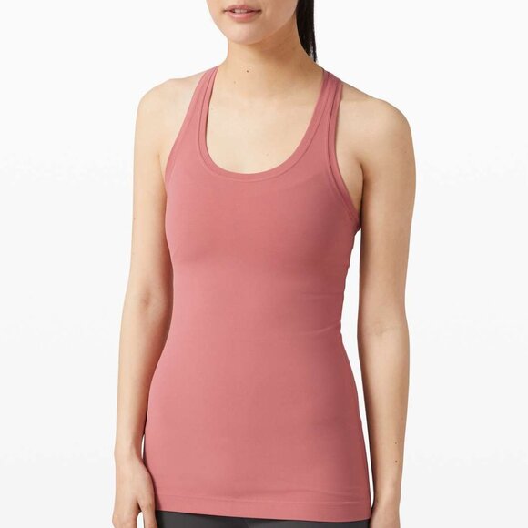 Cute Lululemon CRB Tank in Buttery Soft Nulu Cherry Tint Colour - Picture 5 of 6